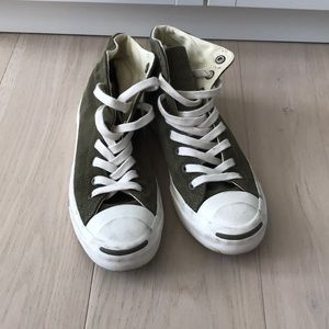 Jack Purcell’s in olive green suede